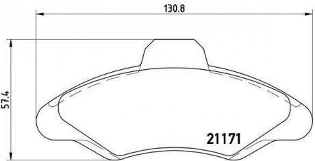 Тормозные колодки, дисковый тормоз (набор) BREMBO P24029 (фото 1)