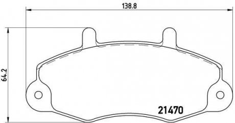 Тормозные колодки, дисковый тормоз (набор) BREMBO P24032 (фото 1)