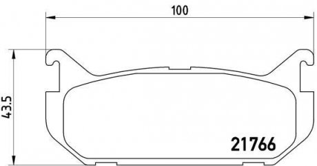 Гальмівні колодки, дискове гальмо (набір) BREMBO P24036