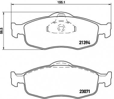 Гальмівні колодки, дискове гальмо (набір) BREMBO P24037