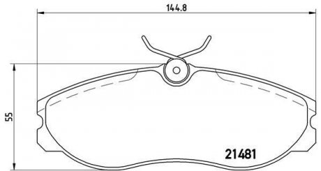 Тормозные колодки, дисковый тормоз (набор) BREMBO P24039