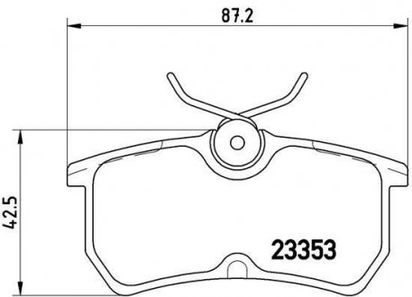 Тормозные колодки, дисковый тормоз (набор) BREMBO P24047