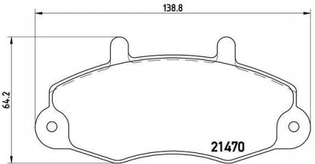 Гальмівні колодки, дискове гальмо (набір) BREMBO P24049 (фото 1)