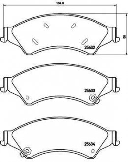 Тормозные колодки RANGER 11-.. BREMBO P24153