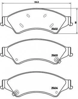 Тормозные колодки RANGER 11-.. BREMBO P24153