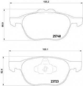 Тормозные колодки KUGA 12- TURNEO 13 - BREMBO P24158