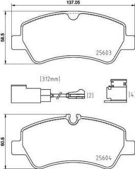 Тормозные колодки.) BREMBO P24187 (фото 1)