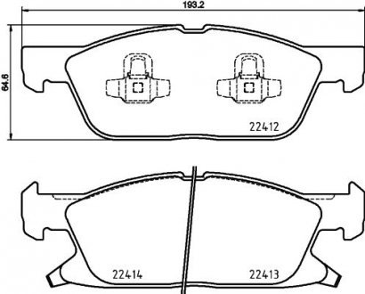 Гальмівні колодки (набір) BREMBO P24188