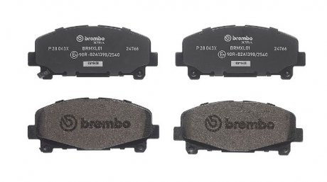 Гальмівні колодки, тюнінг BREMBO P28043X (фото 1)