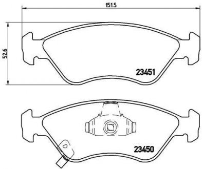 Тормозные колодки, дисковый тормоз (набор) BREMBO P30007