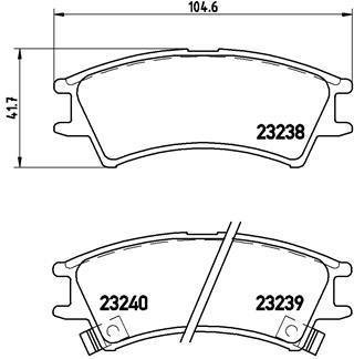 Тормозные колодки, дисковый тормоз (набор) BREMBO P30011 (фото 1)