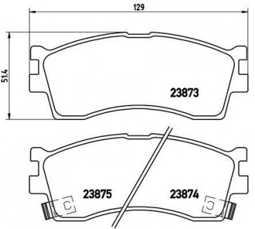 Гальмівні колодки, дискове гальмо (набір) BREMBO P30016 (фото 1)