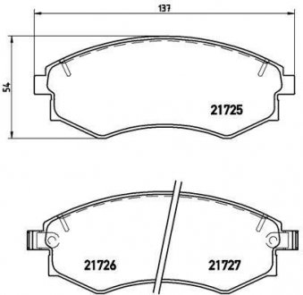 Тормозные колодки дисковые BREMBO P30 022 (фото 1)