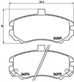 Тормозные колодки, дисковый тормоз (набор) BREMBO P30029