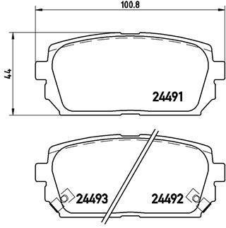 Тормозные колодки, дисковый тормоз (набор) BREMBO P30040