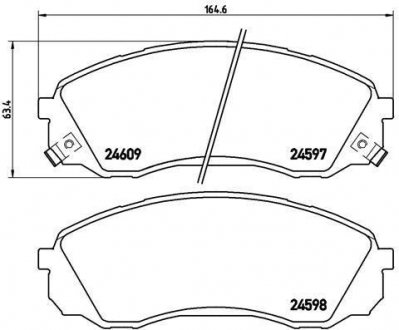 Тормозные колодки, дисковый тормоз (набор) BREMBO P30041