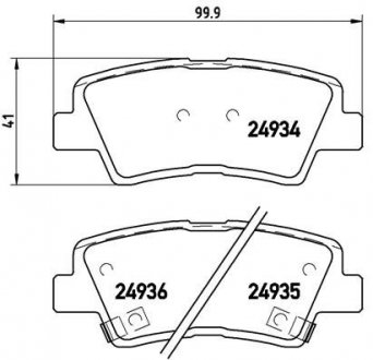 Тормозные колодки BREMBO P30047