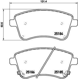 Гальмівні колодки дискові BREMBO P30064