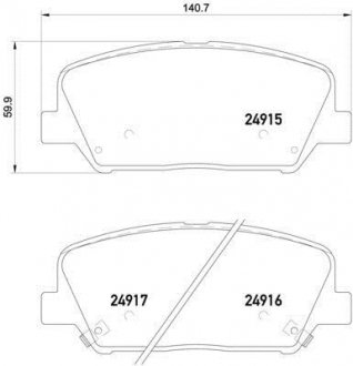 Гальмівні колодки дискові BREMBO P30065