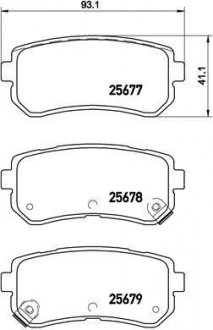 Колодки тормозные PICANTO 11- tyі.. BREMBO P30068 (фото 1)