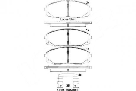 Колодки гальмівні, дискові BREMBO P30095