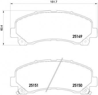 Тормозные колодки ISUZU D-MAX BREMBO P34007 (фото 1)