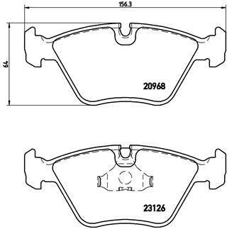 Тормозные колодки, дисковый тормоз (набор) BREMBO P36007