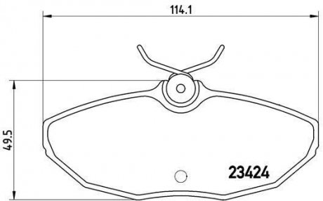 Тормозные колодки, дисковый тормоз (набор) BREMBO P36013 (фото 1)