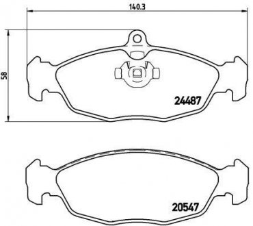 Тормозные колодки, дисковый тормоз (набор) BREMBO P36017