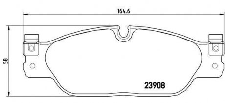 Тормозные колодки, дисковый тормоз (набор) BREMBO P36021