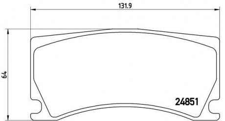 Тормозные колодки, дисковый тормоз (набор) BREMBO P36024