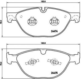 Тормозные колодки дисковые BREMBO P36 025