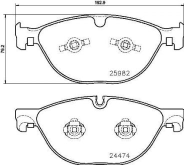 Тормозные колодки JAGUAR F BREMBO P36029