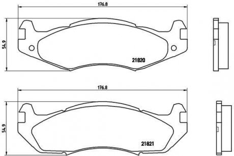 Тормозные колодки, дисковый тормоз (набор) BREMBO P37001