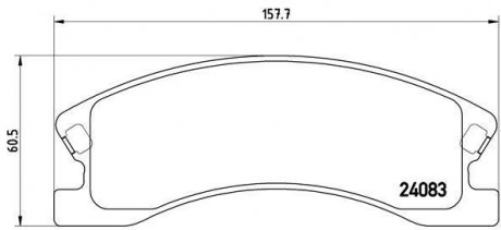 Тормозные колодки, дисковый тормоз (набор) BREMBO P37008 (фото 1)