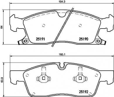 Колодки гальмівні G.CHEROKEE 11- 17.. BREMBO P37015