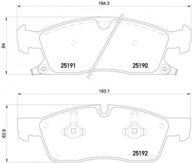 Тормозные колодки BREMBO P37017