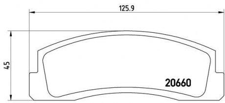 Тормозные колодки, дисковый тормоз (набор) BREMBO P41002 (фото 1)