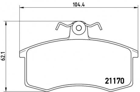 Гальмівні колодки, дискове гальмо (набір) BREMBO P41003