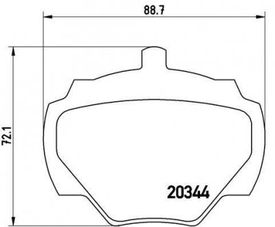 Тормозные колодки, дисковый тормоз (набор) BREMBO P44001 (фото 1)