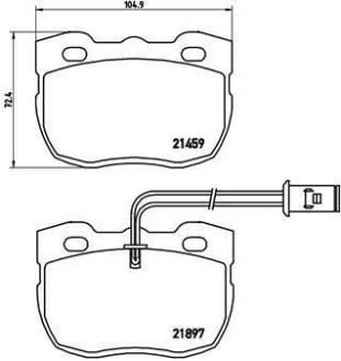 Тормозные колодки, дисковый тормоз (набор) BREMBO P44004 (фото 1)