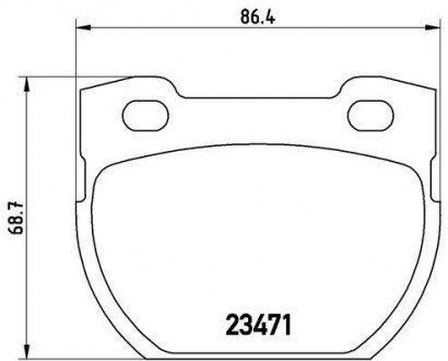 Гальмівні колодки, дискове гальмо (набір) BREMBO P44006