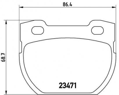 Тормозные колодки, дисковый тормоз (набор) BREMBO P44007