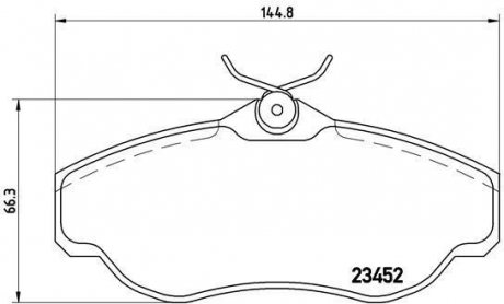 Тормозные колодки, дисковый тормоз (набор) BREMBO P44008 (фото 1)