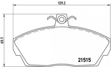 Гальмівні колодки, дискове гальмо (набір) BREMBO P44010 (фото 1)