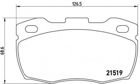 Гальмівні колодки, дискове гальмо (набір) BREMBO P44015 (фото 1)