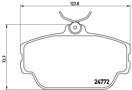 Тормозные колодки, дисковый тормоз (набор) BREMBO P46001