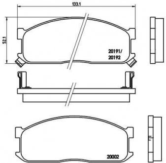 Гальмівні колодки, дискове гальмо (набір) BREMBO P49010 (фото 1)