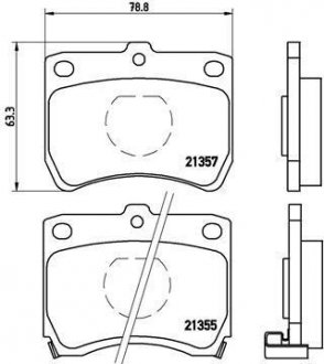 Тормозные колодки, дисковый тормоз (набор) BREMBO P49013