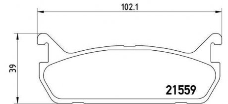 Тормозные колодки, дисковый тормоз (набор) BREMBO P49015 (фото 1)